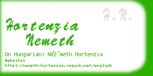 hortenzia nemeth business card